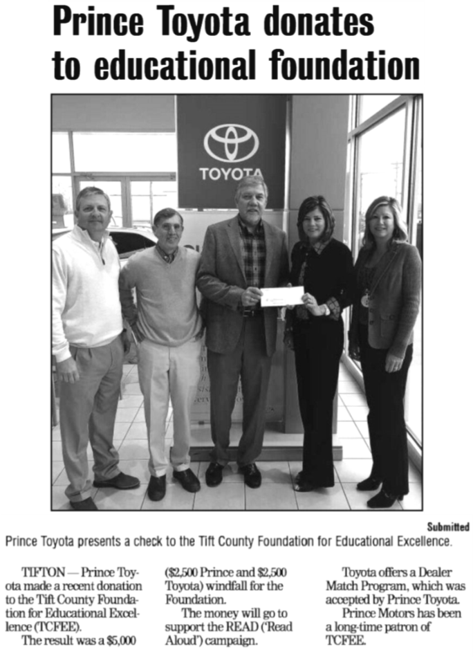 Toyota donation